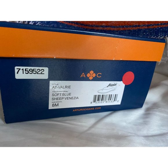 NIB Arturo Chiang blue sandal chain design back zip sz 8 - Picture 2 of 6